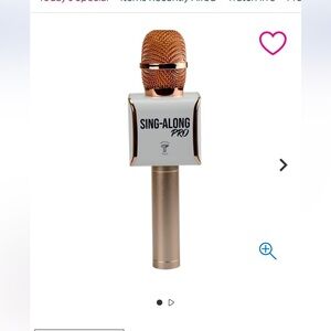 Gold Karaoke Microphone Bluetooth microphone and speaker